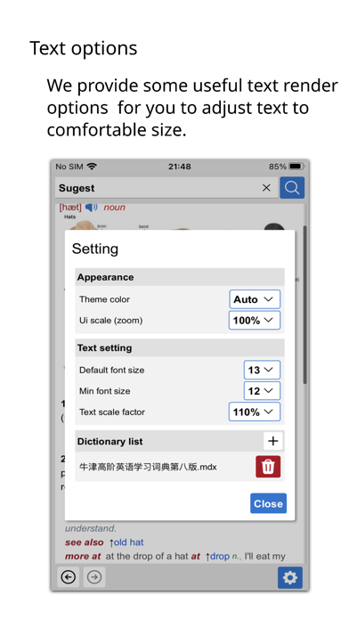 Screenshot #2 pour Simple Dict Mobile Pro