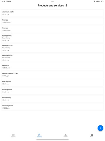 Ceilings: Measures & Estimates iPad screenshot