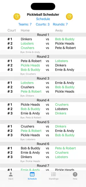 Pickleball Scheduler screenshot 2