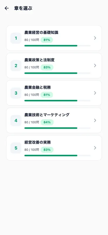 農業経営アドバイザー対策 500問 screenshot 2 of 6