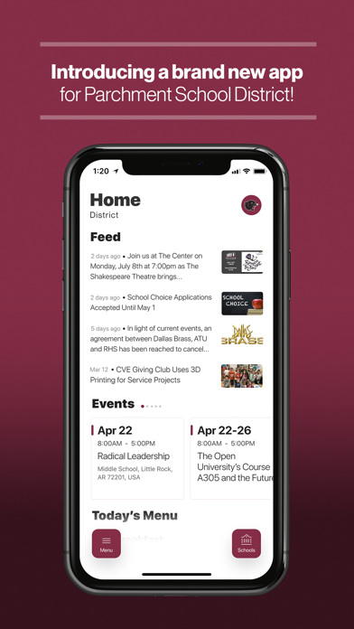 Screenshot 1 of Parchment School District, MI App