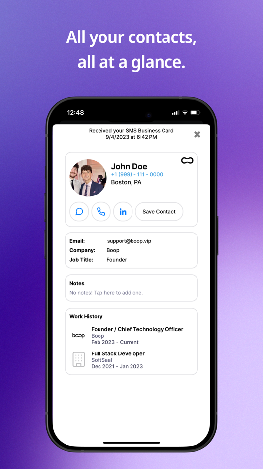 #3. Boop - Exchange Profiles Fast (iOS) Podle: Boop Me Inc.