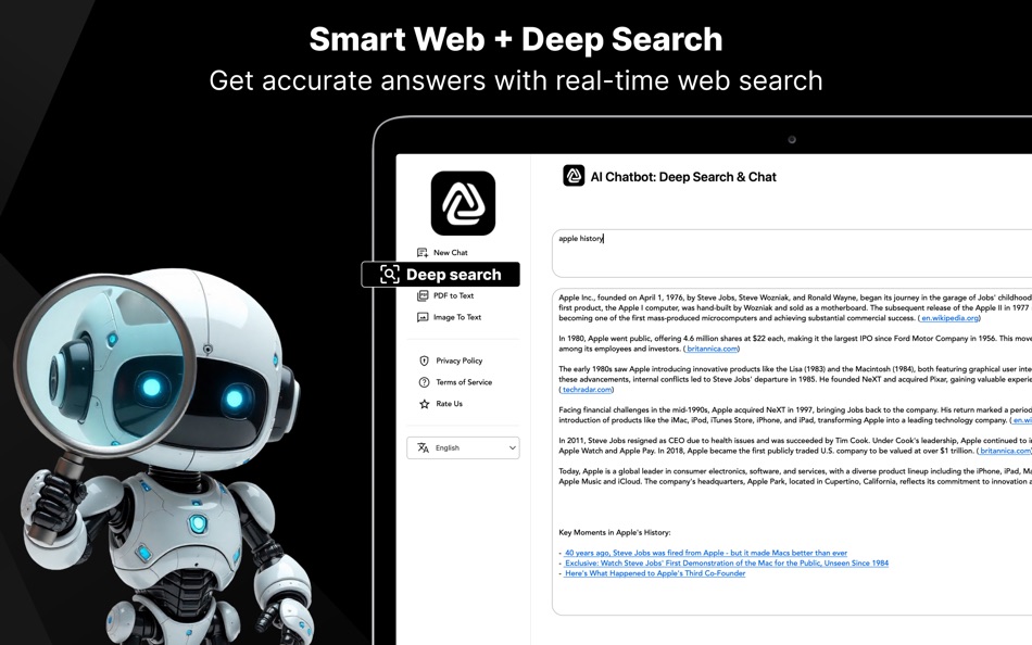 #4. AI Chatbot: Deep Search & Chat (macOS) By: Komal Mobeen