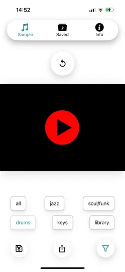 Capture d'écran de Sample Library sur iPhone 2