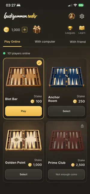 Backgammon Rocks: Play & Learn screenshot 1