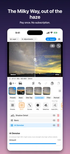 Luneki: Photo & Astro Editor screenshot 1
