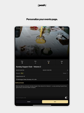 Posh – Create & Find Events iPad screenshot 4