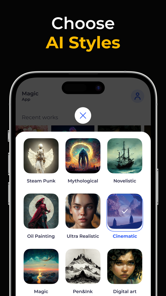 #3. MagicApp - AI Art generator (iOS) Podle: APPLYFT