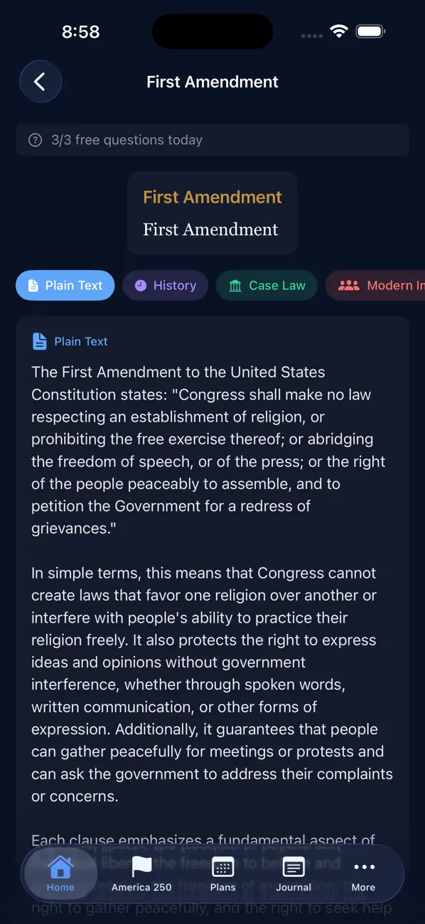 Screenshot #1 pour Constitution Copilot