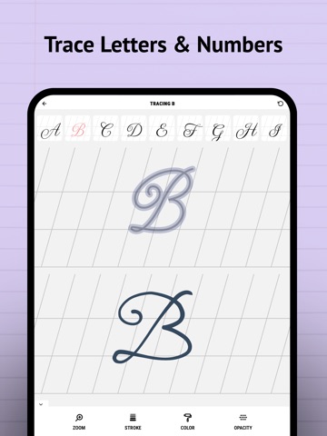 Calligraphy Practice · Cursive iPad screenshot