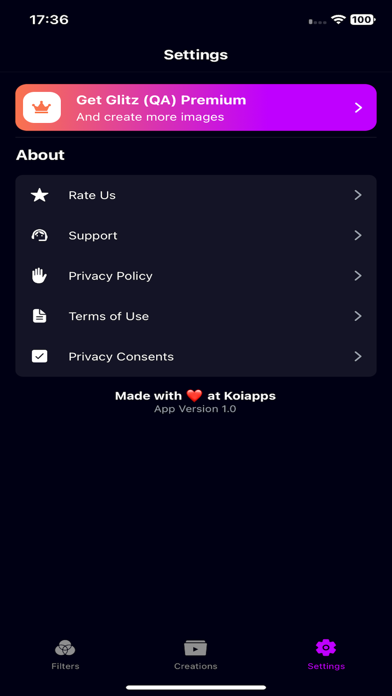App screenshot