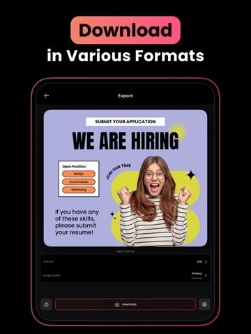 Social Media Post Maker App iPad screenshot