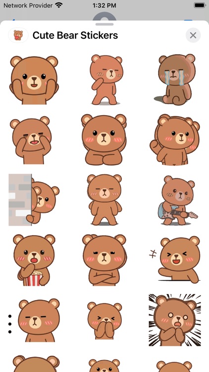 Cute Bear Stickers - WASticker