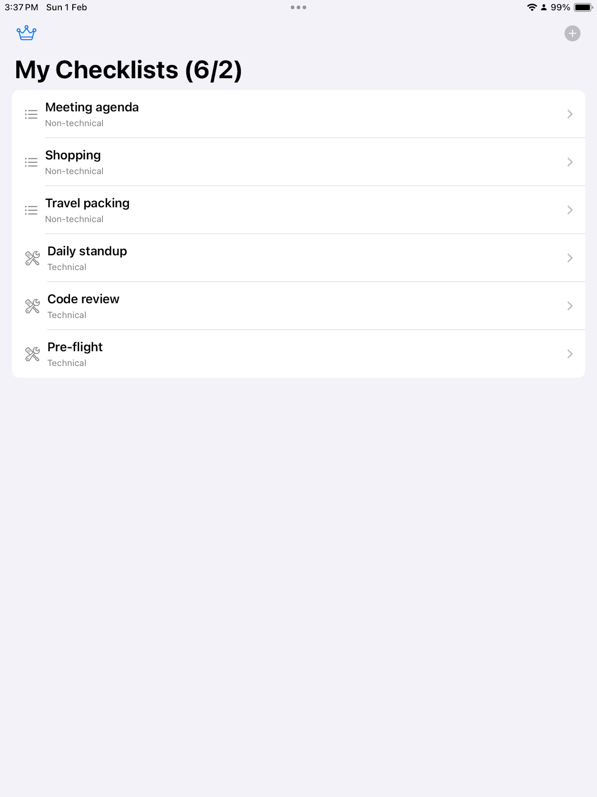 Advanced Offline Checklists