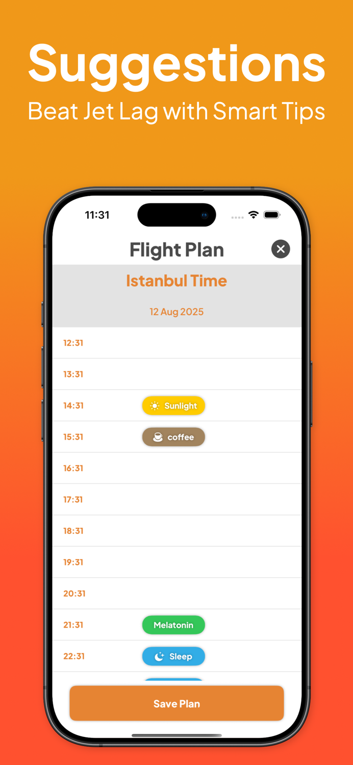 Time Zone Shifter for Jet Lag