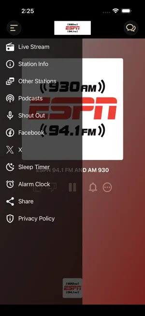 ESPN 94.1 FM & AM 930 screenshot 2