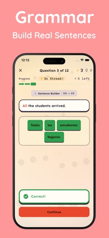 Language Vocabulary Game iPhone screenshot