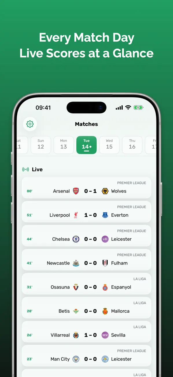 Screenshot #2 pour Mundio — Football Widgets