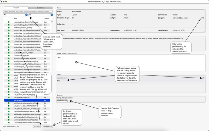 Teamcenter Preferences Mgt screenshot
