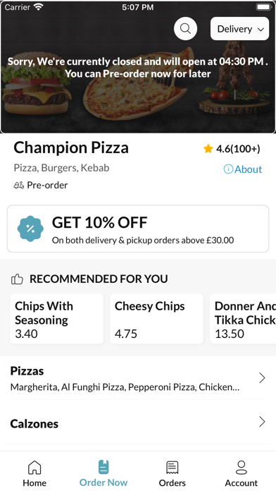 Champion Pizza Scarborough Screenshot
