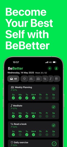 BeBetter: Habits & Motivation iPhone screenshot