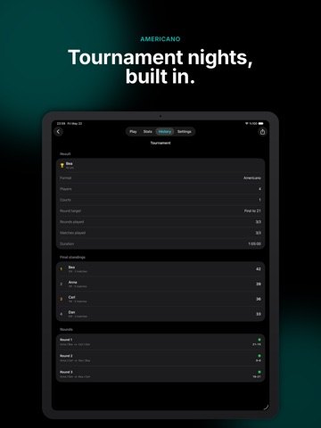 Padel Score Tracker: Padel40 iPad screenshot