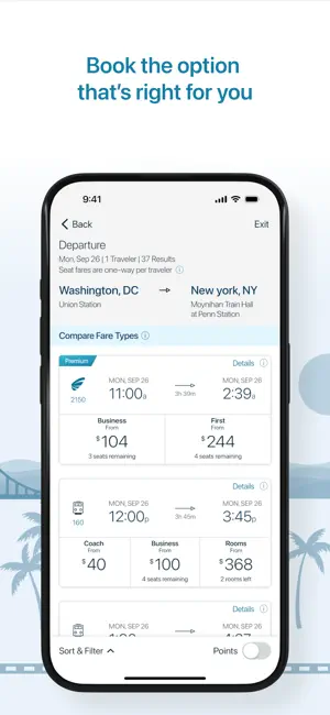 Amtrak iPhone screenshot 4