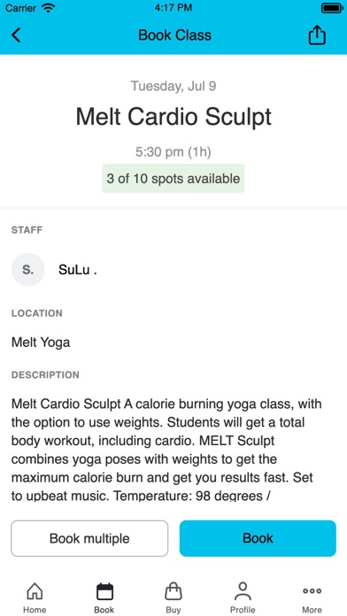 Melt Yoga Studio Screenshot