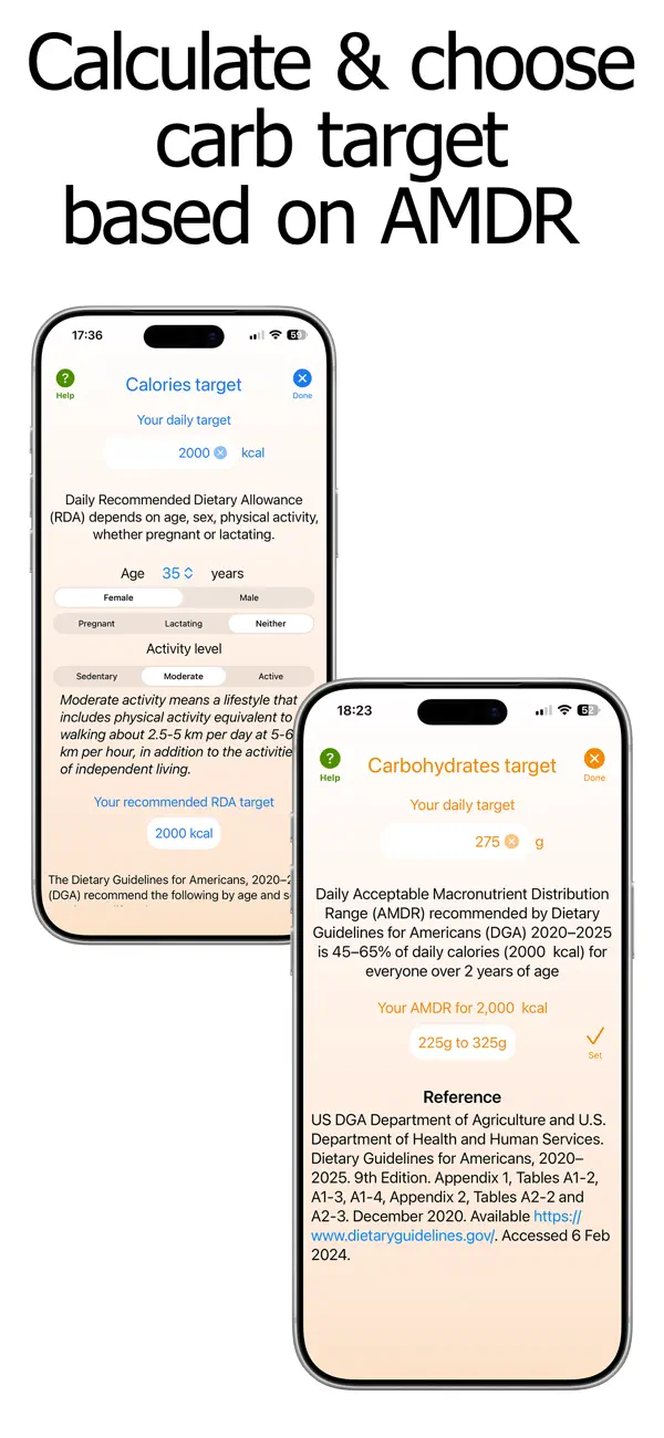 Screenshot #2 pour Carb Counter and Tracker