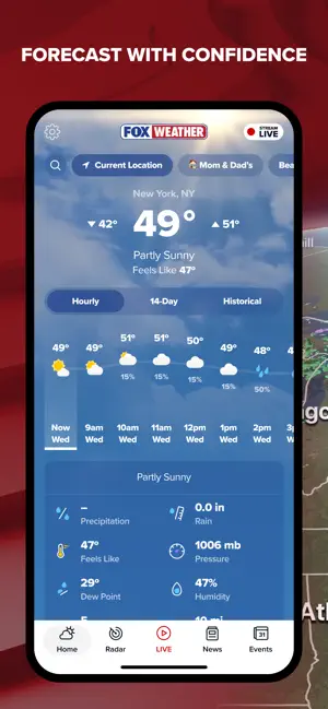 FOX Weather: Daily Forecasts iPhone screenshot 1