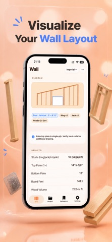 StudPlan: Wall Framing Layout iPhone screenshot