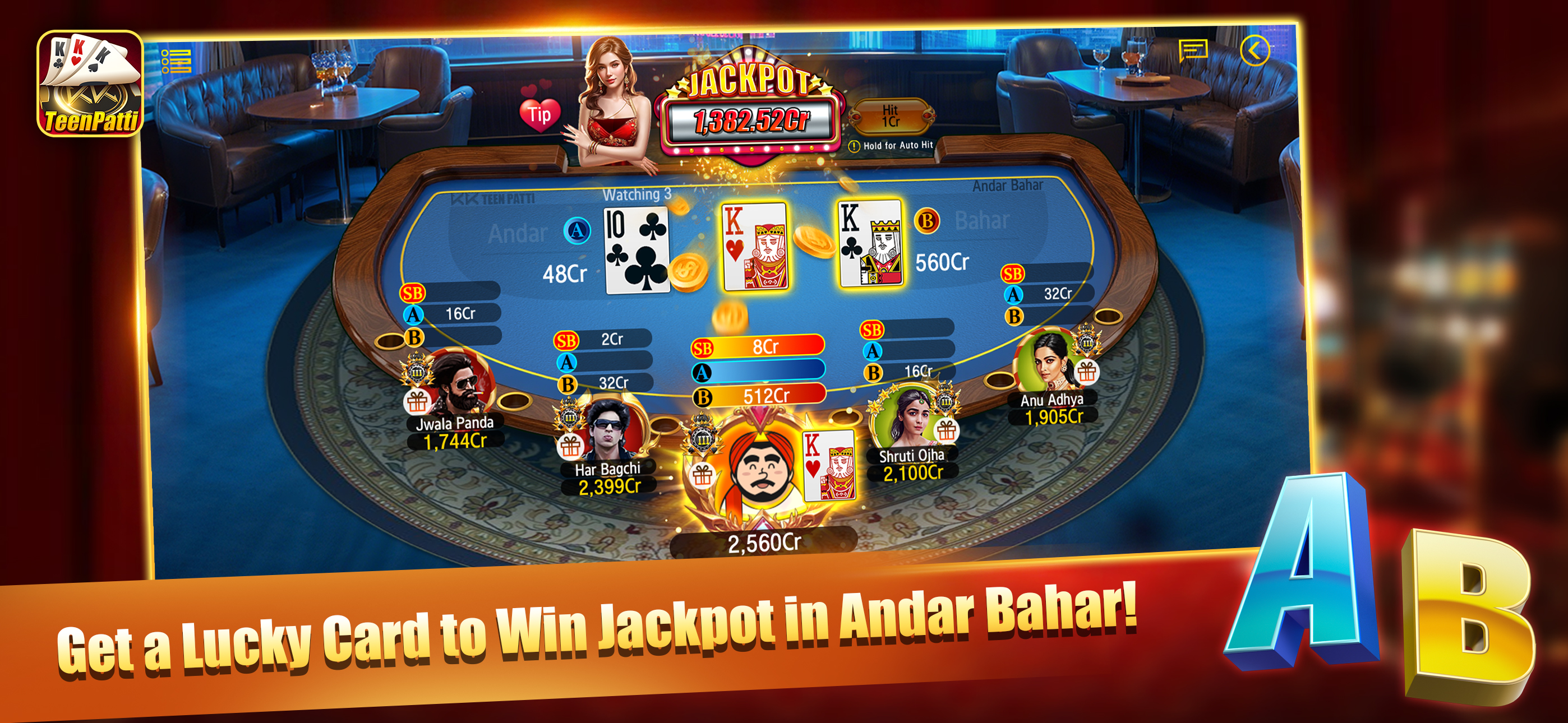 KKTeenPatti - Poker, Slots