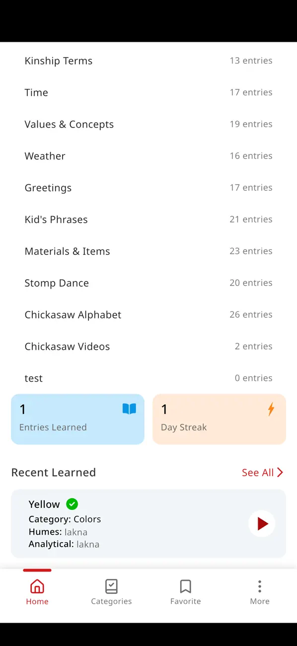 Screenshot #2 pour Chickasaw Language Basic