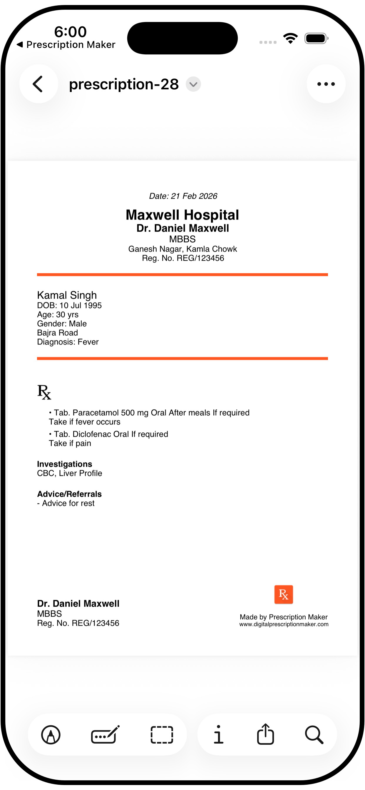 Digital Prescription Maker
