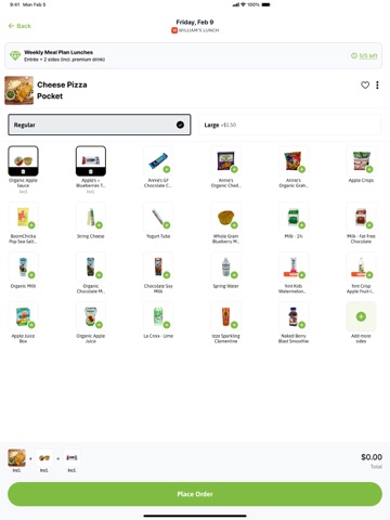 Choicelunch iPad screenshot