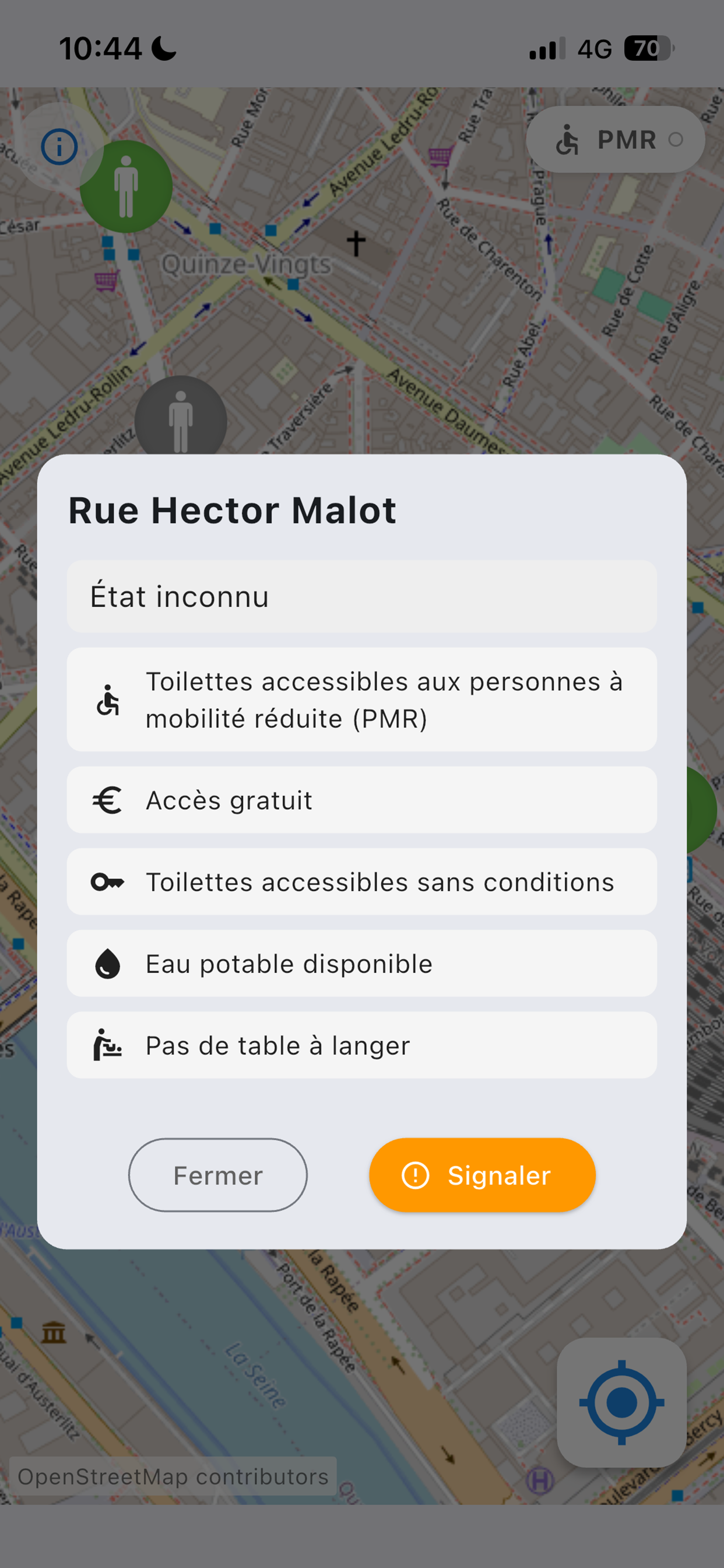 Carte des toilettes en France screenshot 4