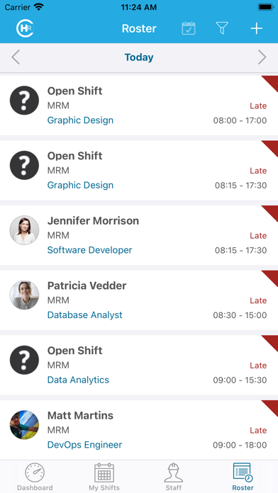 ClubsHR: Staff Rostering Screenshot