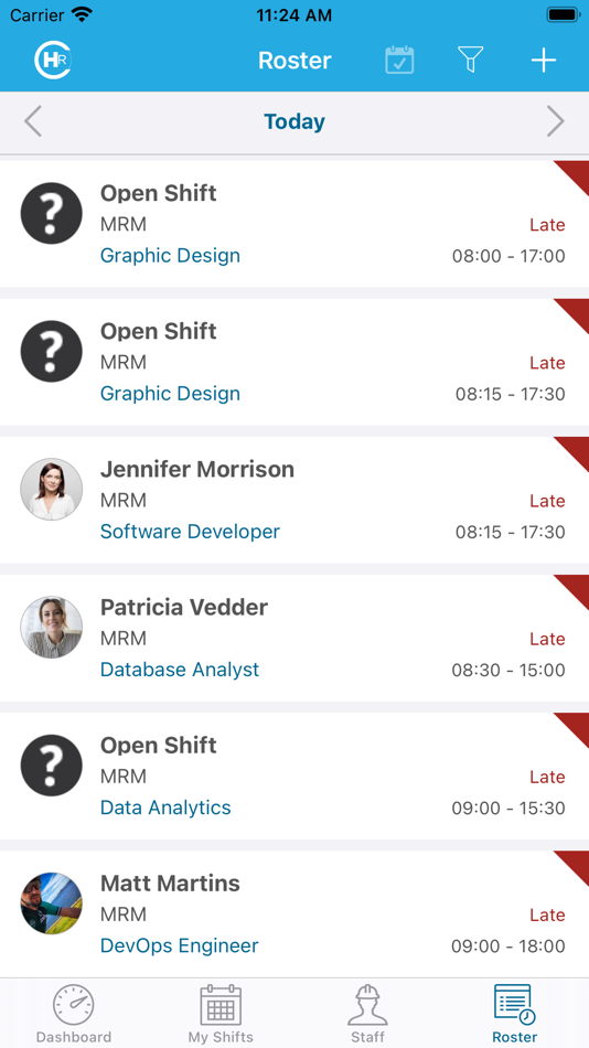 #6. ClubsHR: Staff Rostering (iOS) By: ClubsHR