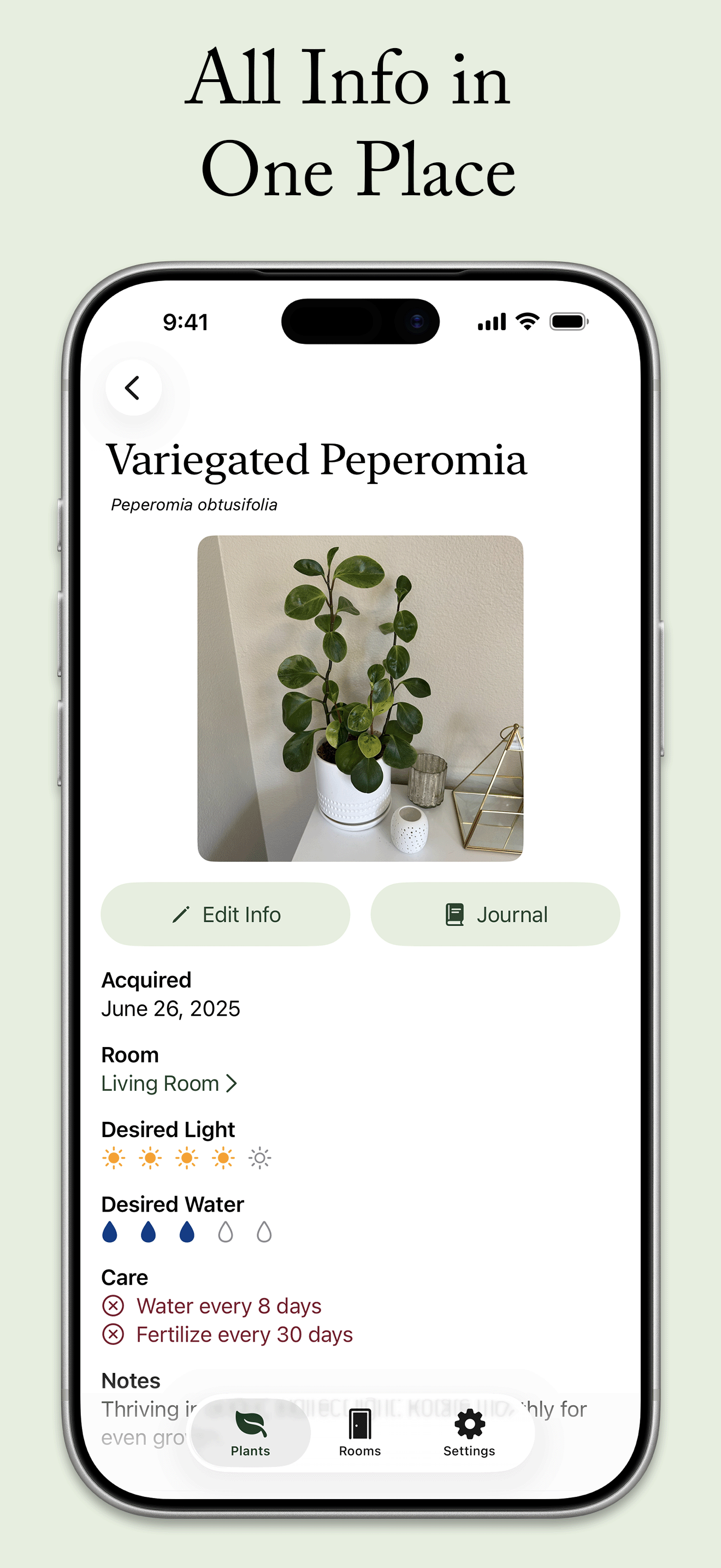 Plantminder screenshot 2
