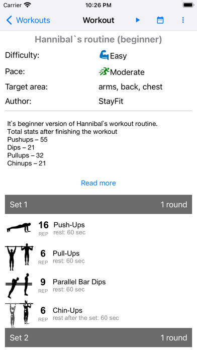 StayFit workout trainer Screenshot