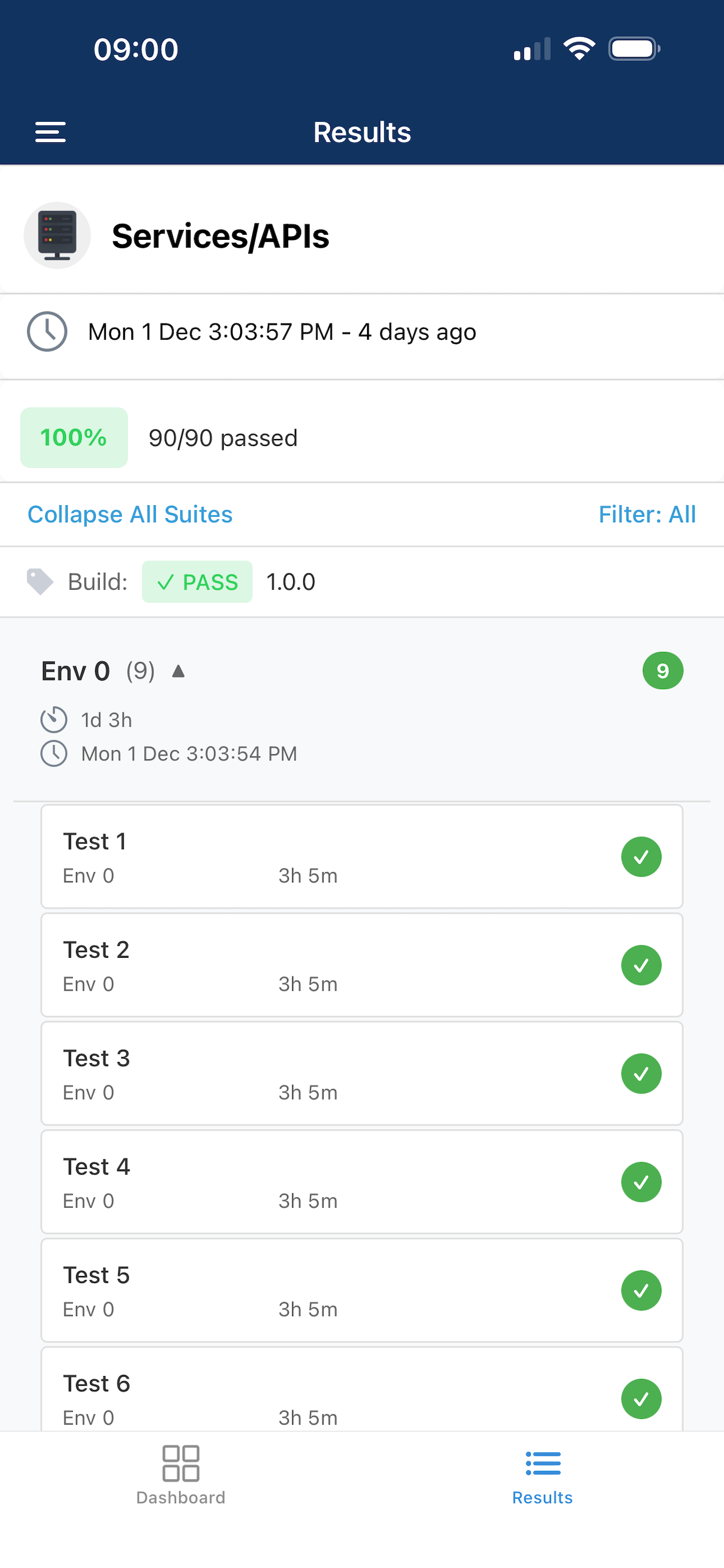 Tesults screenshot 3