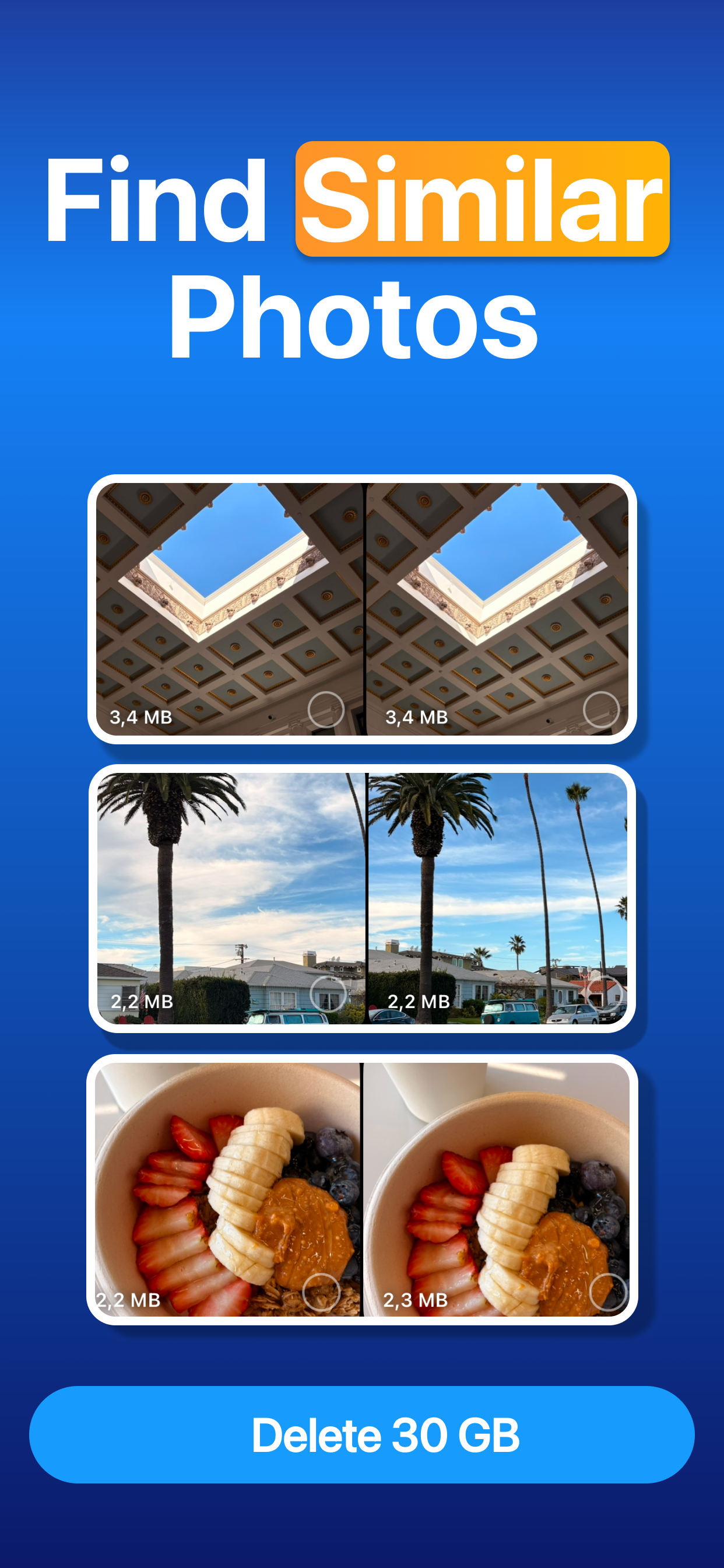 Photo Cleanup, Delete: Reclean