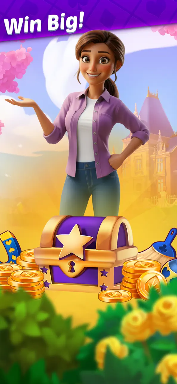 Solitaire Story: Ava's Manor iOS Mod IPA screenshot 4 - iOS game interface