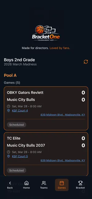 BracketOne Tournament App screenshot 4