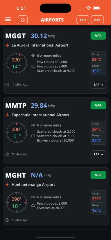 XDMetar - Metar & Taf screenshot 1 of 9
