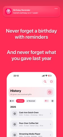 Gifter: Gift Tracker & Lists Screenshot 4 of 7