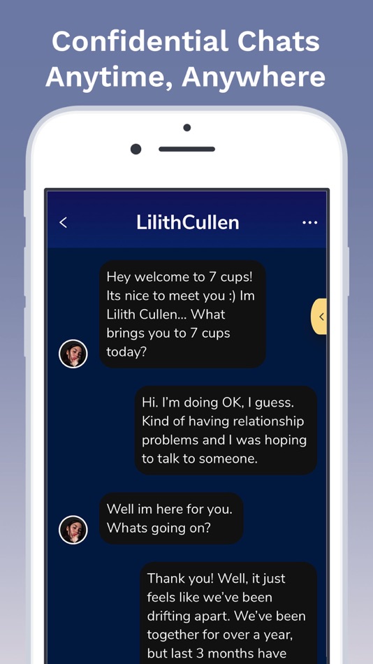 #4. 7 Cups: Online Therapy & Chat (iOS) 由: 7 Cups of Tea