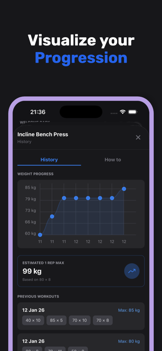 RepLog: Gym Workout Tracker Screenshot 3 of 9
