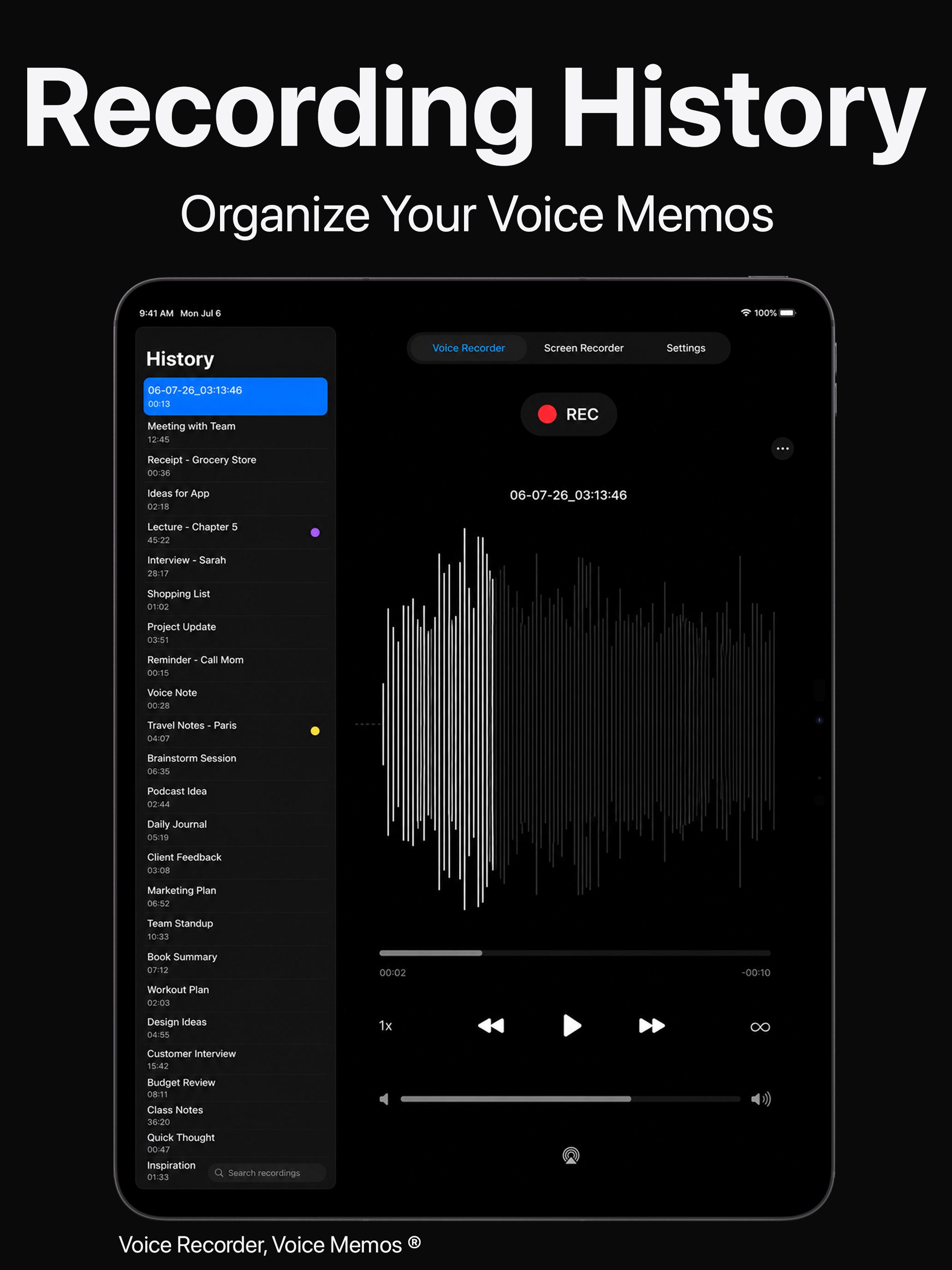 Voice Recorder, Voice Memos ® screenshot 18