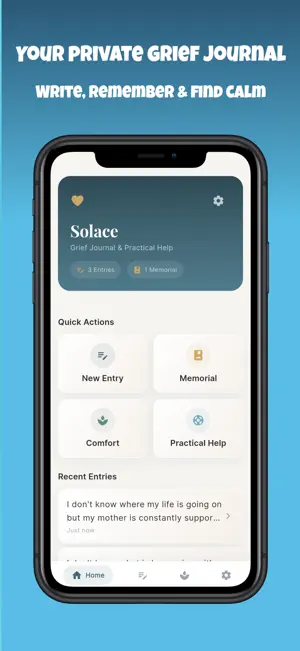 Solace: Grief & Loss Journal screenshot 1